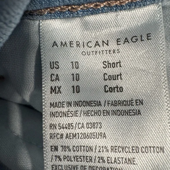 ❤️3/$30 AE American Eagle Next Level Kick Bootcut Jeans Light Wash - 10 Short - Picture 6 of 13